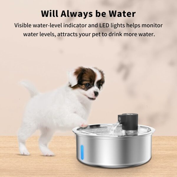 7L/230oz/1.8G Dog Water Fountain, Stainless Steel Pet Water Fountain for Large Dogs & Multi-Cats, Safe Pet Water Fountain, Super Large Capacity, Outdoor and Indoor Use - Image 7