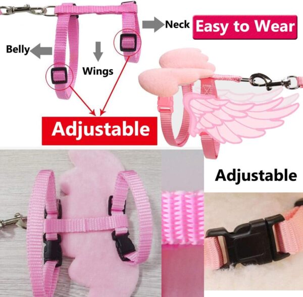 Bonaweite Pet Cole Duck Outside Walking Harness Leash, Adjustable Outdoor Training Traction Rope for Chicken Goose Hen - Image 2