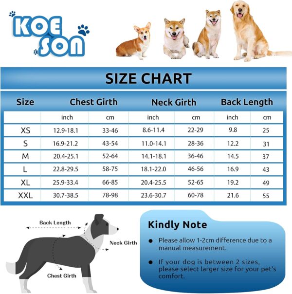 KOESON Ripstop Dog Life Jacket, Dog Life Vest with Superior Buoyancy Pet Swimming Safety Vest with Rescue Handle, Dog Float Coat Dog Life Preserver Lifesaver for Small Medium Large Dogs Blue XS - Image 5