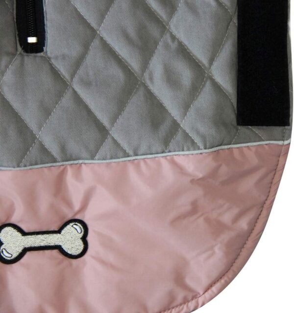 Vecomfy Reversible Dog Coats for Small Dogs Waterproof Warm Puppy Jacket for Cold Winter,Pink and Grey S - Image 9