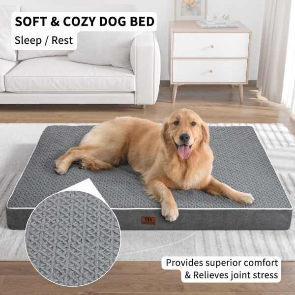 Dog Bed Medium Size Dog Beds, Orthopedic Dog Bed Waterproof & Washable Dog Bed W/Removable Pet Bed Cover, Medium Dog Bed W/Egg Crate Foam Support for Dogs Up to 35 Lbs - Image 7