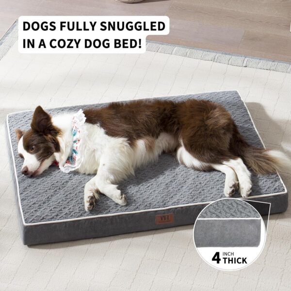 Dog Bed Medium Size Dog Beds, Orthopedic Dog Bed Waterproof & Washable Dog Bed W/Removable Pet Bed Cover, Medium Dog Bed W/Egg Crate Foam Support for Dogs Up to 35 Lbs - Image 8