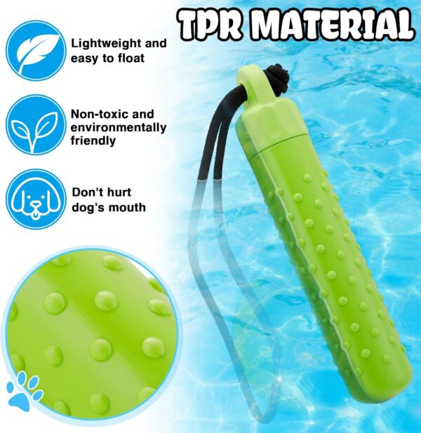 MEWTOGO Floating Dog Pool Toys - Interactive Fetching Dog Water Toys for Hiding Food, Lightweight TPR Bumper Toys with Rope for Summer Dogs Outdoor Training Playing, 2Pcs - Image 4