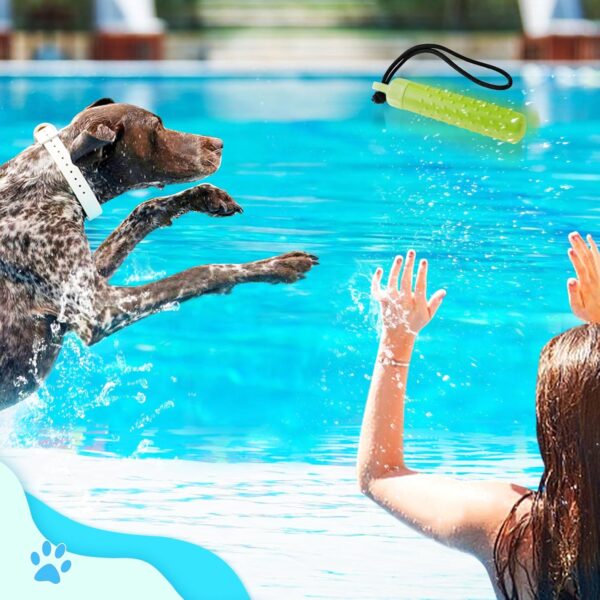 MEWTOGO Floating Dog Pool Toys - Interactive Fetching Dog Water Toys for Hiding Food, Lightweight TPR Bumper Toys with Rope for Summer Dogs Outdoor Training Playing, 2Pcs - Image 5