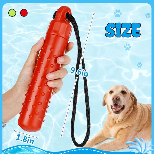 MEWTOGO Floating Dog Pool Toys - Interactive Fetching Dog Water Toys for Hiding Food, Lightweight TPR Bumper Toys with Rope for Summer Dogs Outdoor Training Playing, 2Pcs - Image 6