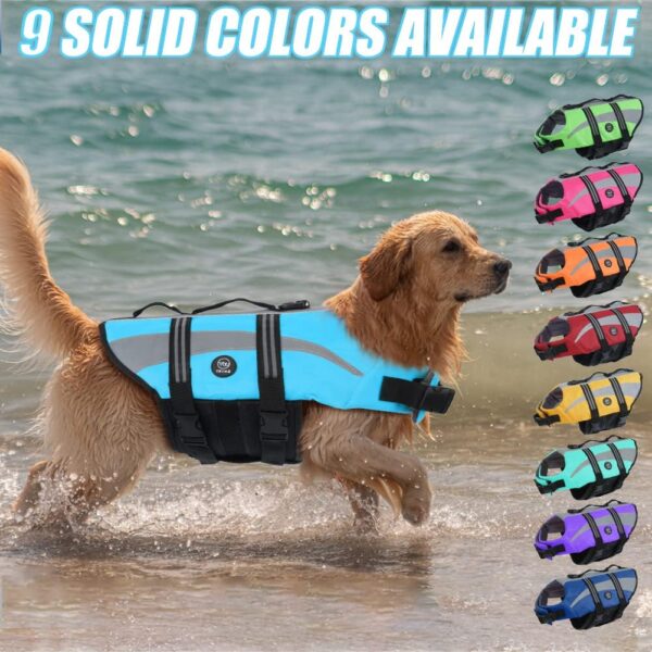 EMUST Dog Flotation Vest, Reflective Life Jacket for Small Dogs with Rescue Handle, Small Dog Vests Lifesaver for Swimming Boating Water,Blue, S - Image 7