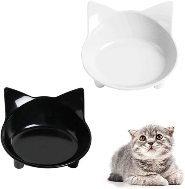 Skrtuan Cat Bowl Cat Food Bowls Non Slip dog Dish Pet Food Bowls Shallow Cat Water Bowl Cat Feeding Wide Bowls to Stress Relief of Whisker Fatigue Pet Bowl of Dog Cats Rabbit(Safe Food-grade) - Image 8