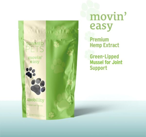 Movin' Easy Relief Hemp Pet Chews with Omega 3 Supplement & Green Lipped Mussels for Dogs - for Joint Health & Mobility, 40 Count - Image 4