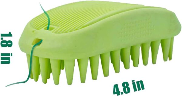 Pet Silicone Shampoo Brush for Long & Short Hair Medium Large Pets Dogs Cats, Silicone Shower Wash Curry Brush,Anti-skid Rubber Dog Cat Pet Mouse Grooming Shower Bath Brush Massage Comb (Pink) - Image 3