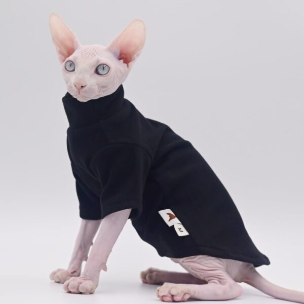 DUOMASUMI Sphynx Cat Clothes Self-Heating Warm Thermal Underwear Hairless Cat Clothes for Sphynx, Devon, Cornish Cat Clothes and Small Kitten and Dogs(Grey-L - Image 3