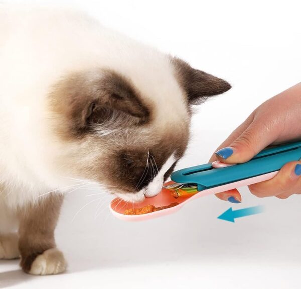 Cat Strip Squeeze Spoon, Wet Food Spoon Feeding Pet Food Spoon Cat Snack Spoon for Lickable Wet Cat Treats Pet Liquid Snack Feeding, Feeding and Watering Supplies, Cat Feeding and Watering Supplies - Image 3