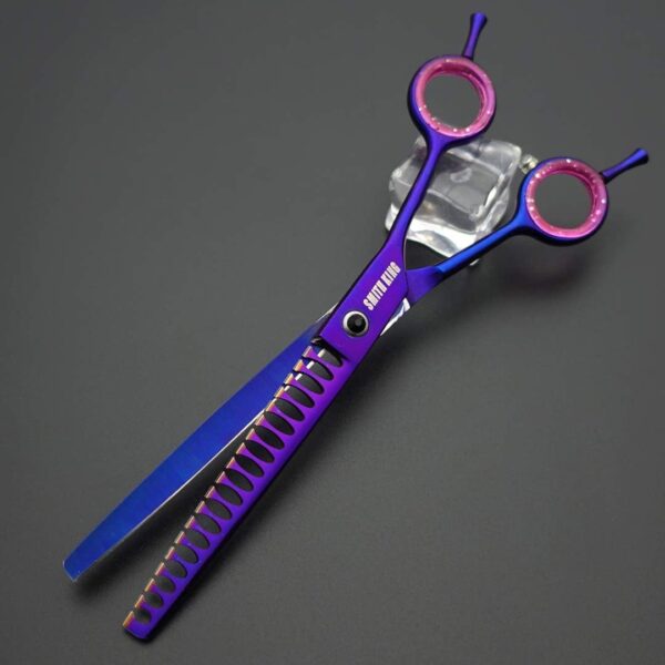 7.0 inches Professional Dog Grooming Scissors Set Straight & thinning & Curved & chunkers & comb 5pcs in 1 Set for left-handed & right handed - Image 6