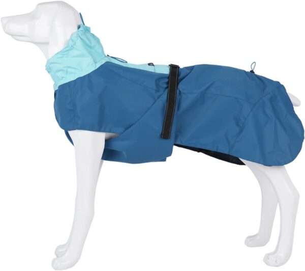 Dog Raincoat, All-Weather Jacket, Waterproof, Windproof & Lightweight Outdoor Coat, Blue (XX-Large)