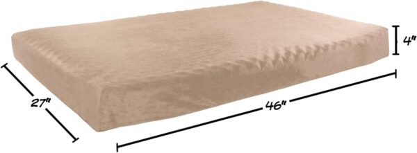 Memory Foam Dog Bed Collection? 2-Layer Orthopedic Dog Bed with Machine Washable Cover - Dog Bed for Large Dogs up to 95lbs by PETMAKER (Tan) - Image 2