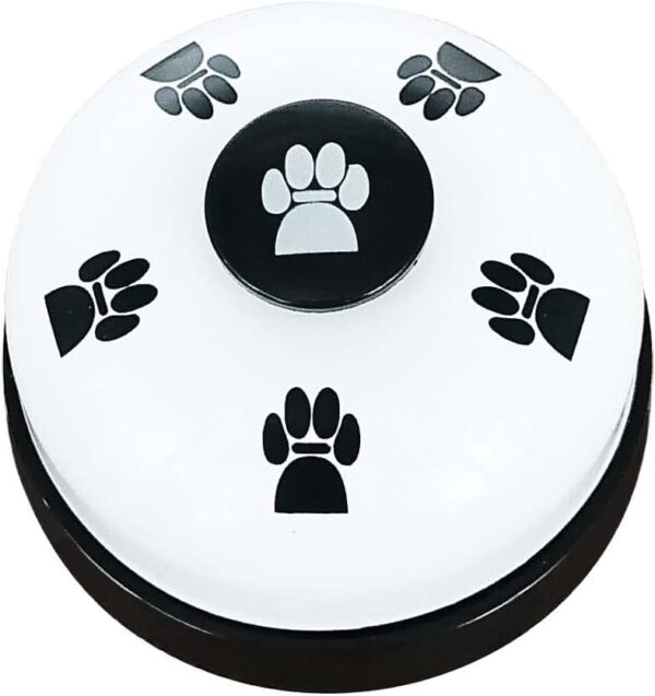 Pet Training Bell, 1 Pack Call Bell for Dog or Cat, 2.83 Inch Diameter with Metal Construction, White - Image 2