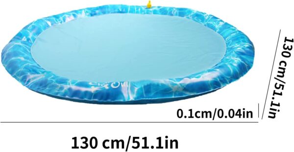 All for Paws Dog Sprinkler Water Pad Mat Outdoor Dog Cooling Splash Water Toys Non Slip Dog Swimming Pad for Pets in Hot Summer, 51Inch, Large - Image 7