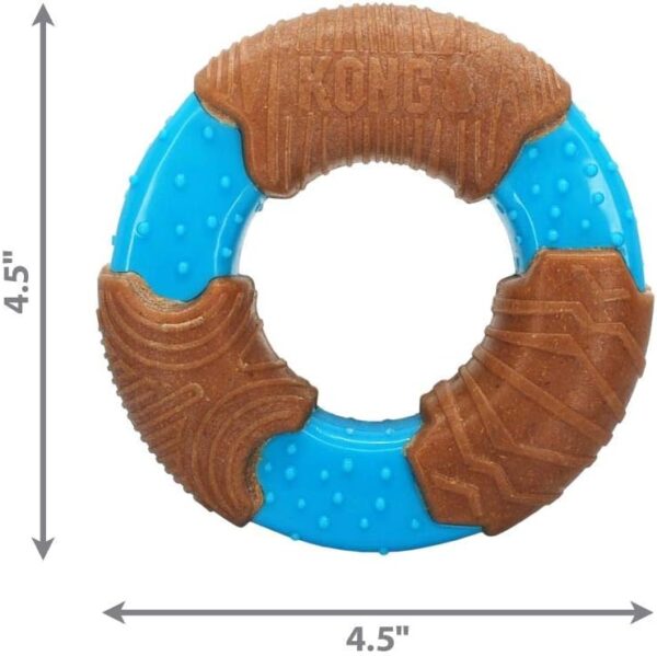 KONG CoreStrength Bamboo Ring - Dog Dental Chew Toy - Bamboo Dog Toy for Enrichment Play & Dental Care - with Raised Nubs & Texture for Teeth and Gum Cleaning - for Medium/Large Dogs - Image 4