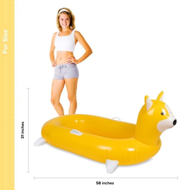 The Corgi Floatie (Corgi Pool Float) by KANYAN. Giant Inflatable Dog Pool Float (Dog Float). Funny Pool Floats (Party Float) - Image 2