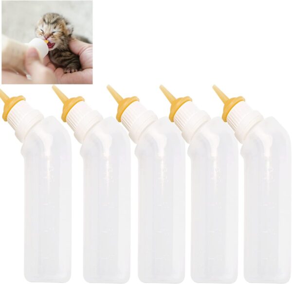 Pet Nursing Bottle, Feeding Bottle Kits, Replacement Original Nipple Feeding Bottle for Newborn Kittens, Puppies, Small Animals