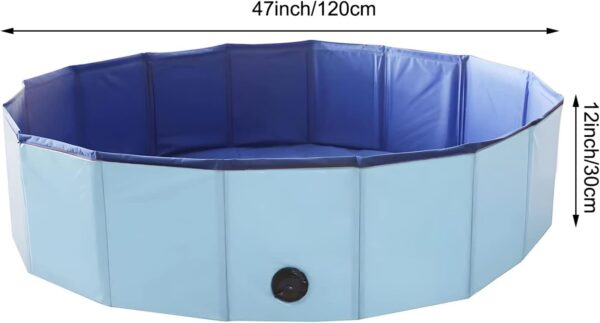 Artilife Whelping Box for Dogs Welp Box Whelping Pool,Puppy Whelping Box,Whelping Pen for Dogs,Whelping Box for Dogs and Puppies,Great for Puppies,Easy to Clean (47inch Dia.x12inch H(120x30cm), Blue) - Image 2