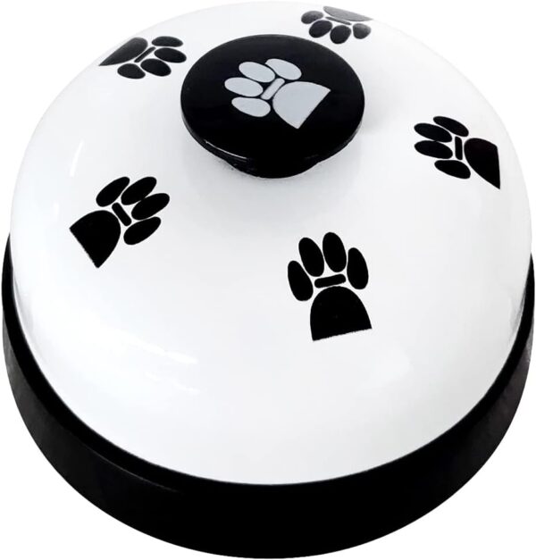 Pet Training Bell, 1 Pack Call Bell for Dog or Cat, 2.83 Inch Diameter with Metal Construction, White