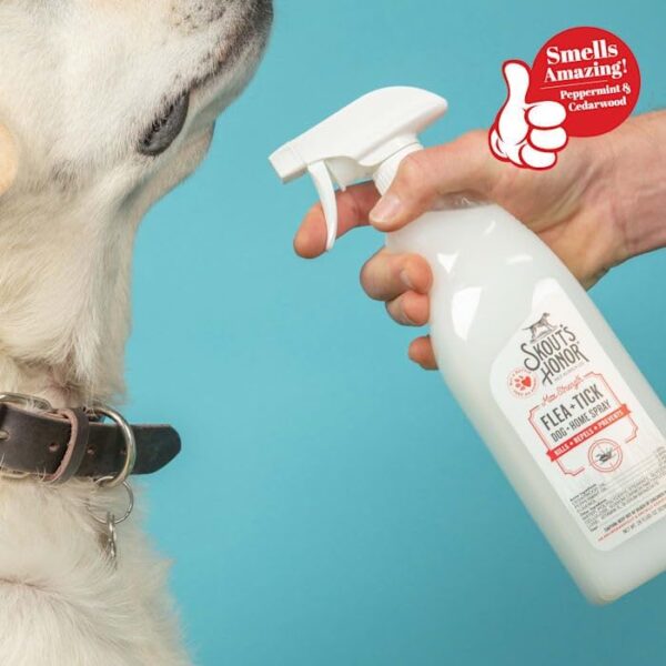 SKOUT'S HONOR: Flea + Tick Dog & Home Spray with Natural Cedarwood and Peppermint Essential Oils, 28 oz. - Image 4