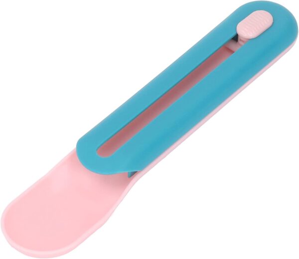 Lickable Cat Treats Spoon, Cat Wet Treats Dispense Spoon, Cat Food Spoon Feeding Spoon, Practical Cat Snack Spoon for Pet Feeding Watering Supplies(Pink Spoon with Blue Handle) - Image 8