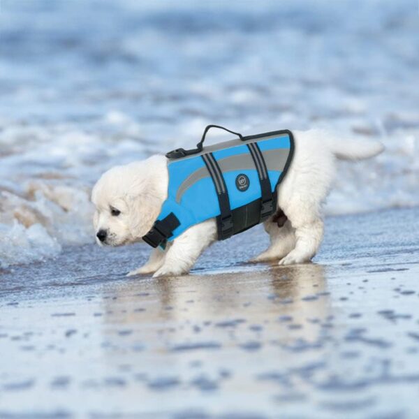 EMUST Dog Flotation Vest, Reflective Life Jacket for Small Dogs with Rescue Handle, Small Dog Vests Lifesaver for Swimming Boating Water,Blue, S - Image 6