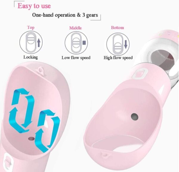 Dog Water Bottle for Walking, Multifunctional and Portable Dog Travel Water Dispenser with Food Container,Detachable Design Combo Cup for Drinking and Eating,Suitable for Cats and Puppy - Image 2