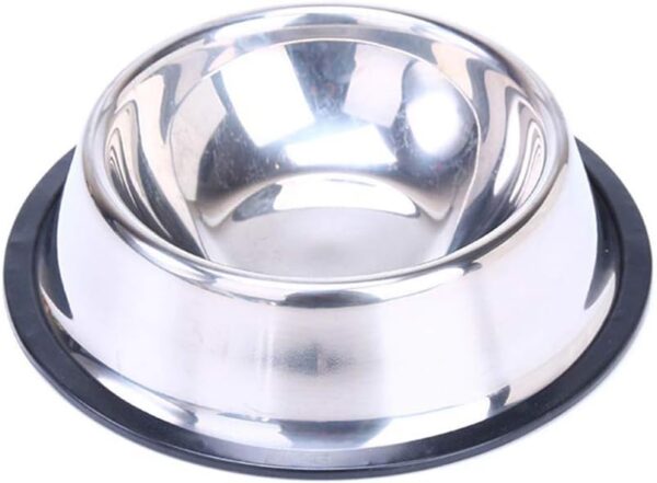 Pet Feeder Bowl, Stainless Steel Non Slip Cat Water Dispenser Dog Feeder Drinking Bowl, Feeding Watering Supplies Accessories S