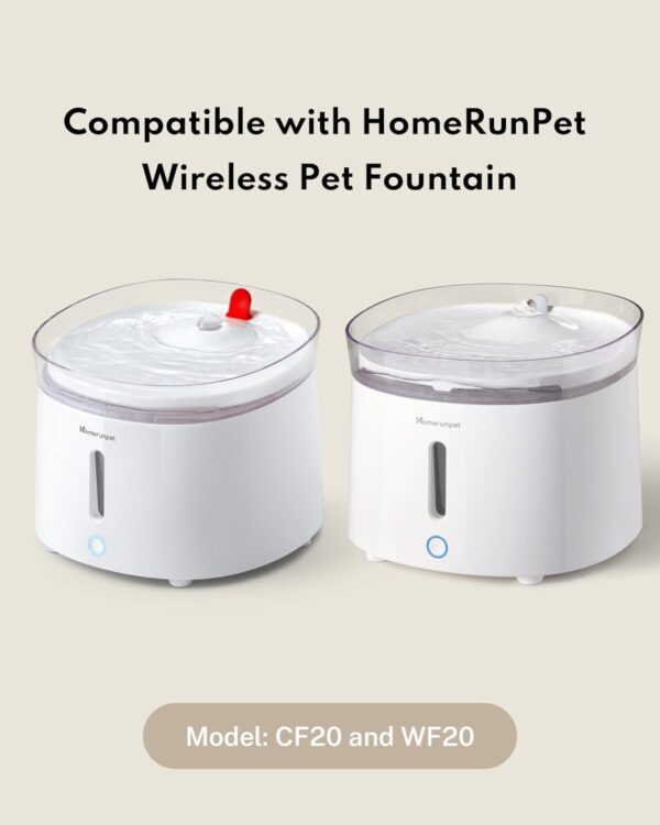 Homerunpet Pet Fountain Filters Replacement for Wireless Pumps Cat Water Fountain Dog Water Dispenser WF20/CF20 - Image 3