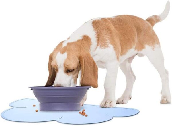 Silicone Dog Cat Bowl Mat, Waterproof Slip Resistant Silicone Pet Feeding Mat with High Lips, Cats and Dogs Food Placemat Tray, Raised Edges to Prevent Water Spills on Floors, Dishwasher Safe - Image 7