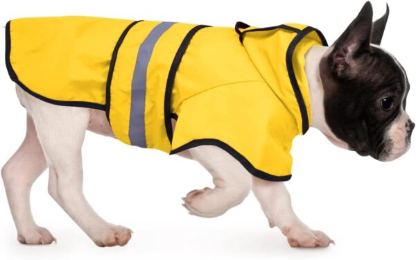 HDE Dog Raincoat Hooded Slicker Poncho for Small to X-Large Dogs and Puppies Yellow - S