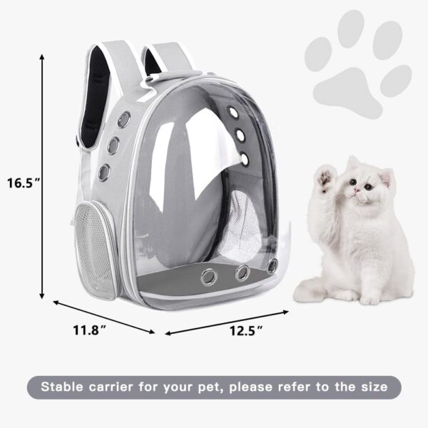 Pet Backpack Carrier with Harness Backpack with Bubble Clear Front for Cats, Small Dogs, Bunnies etc with Harness Included, Pet Carrier for Traveling, Walking, Hiking and Outdoor Activities - Image 4