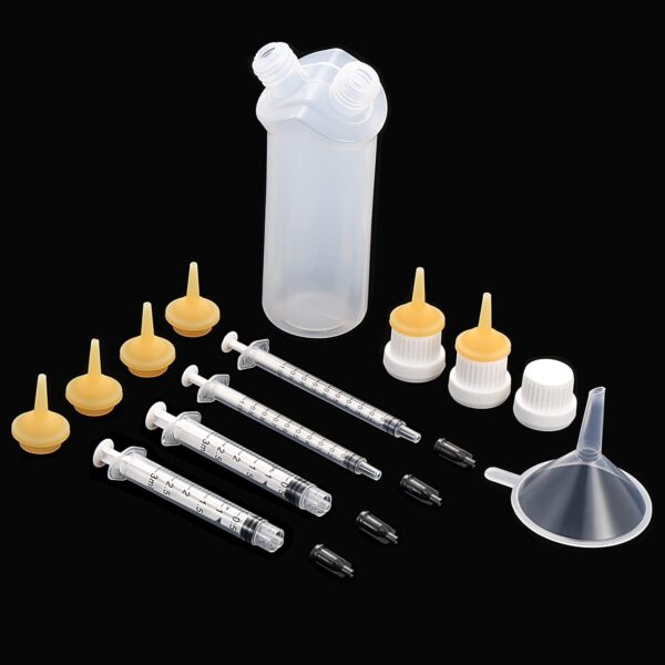 Pet Feeding Bottle with Two Silicone Nipple and Syringes for Puppy Dog Cat or Other Pets - Image 5