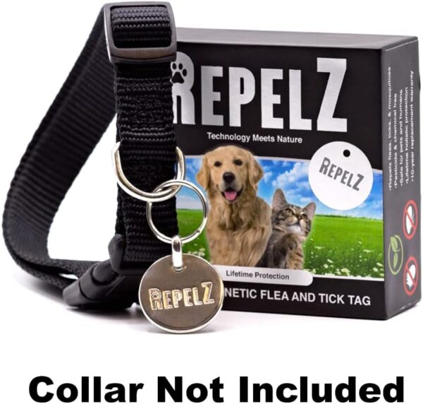 Natural Flea & Tick Tag for Dogs & Cats - Safe for Pets & People - Lifetime Platinum Protection (REPELZ-PLATINUM) - Image 2