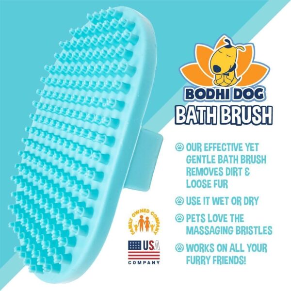 Bodhi Dog Shampoo Brush | Pet Shower & Bath Supplies for Cats & Dogs | Dog Bath Brush for Dog Grooming | Long & Short Hair Dog Scrubber for Bath | Professional Quality Dog Wash Brush - Image 4