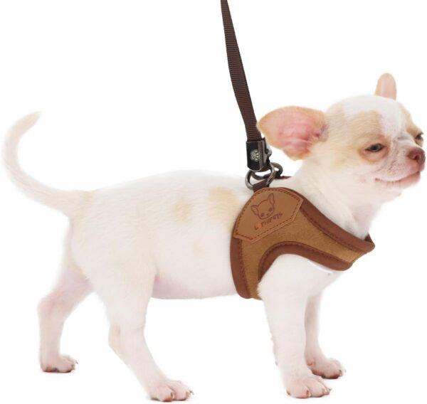 LOPHIPETS Lightweight Dog Harness with Leash Set for Small dogs Chihuahua Yorkie Puppy Cat-Coffee/XS