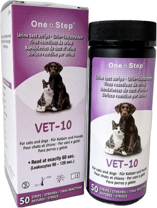 One Step Pet Urine Testing Strips, 50 x Urinalysis Parameter Tests for Dogs, Cats, Vets, Accurate Testing for Veterinarians, Detects UTI, Diabetes, Bladder, Kidney, Liver, SG, pH, Glucose - Image 8