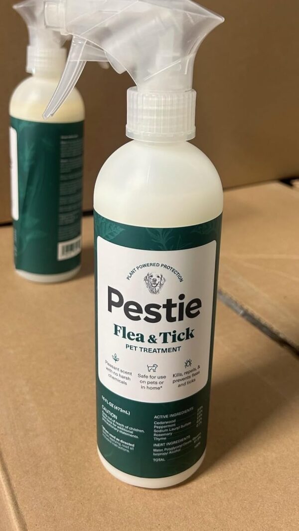 Pestie Flea & Tick Treatment for Pets, Plant-Powered Spray, Repels and Kills Fleas, Ticks and Mosquitos, Safe for Cats and Dogs, Easy Spray-On, Featuring Cedarwood, Peppermint, Thyme, and Rosemary - Image 6