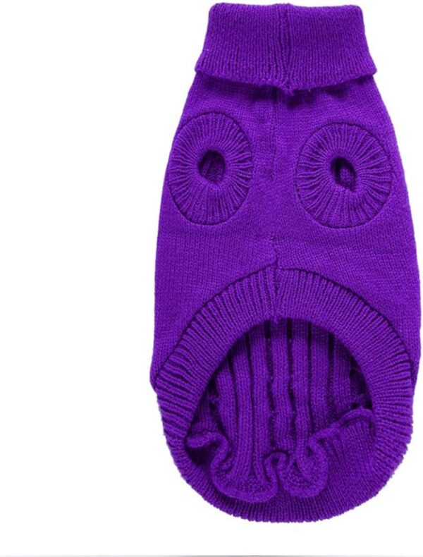 Dog Sweater, Warm Pet Sweater, Dog Sweaters for Small Dogs Medium Dogs Large Dogs, Cute Knitted Classic Cat Sweater Dog Clothes Coat Apparel for Girls Boys Dog Puppy Cat (X-Small, Purple) - Image 6