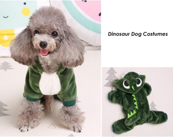 Halloween Dinosaur Dog Costumes,Puppy Apparel Dog Hoodie Clothing Funny Pet Outfit for Small Dogs and Cats, X-Small - Image 2