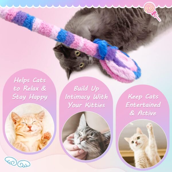 2-Piece Cat Toys for Indoor Cats,Cat Wand Toys with Bells, Cat Teaser Indoor Cat Interactive Toy - Image 5