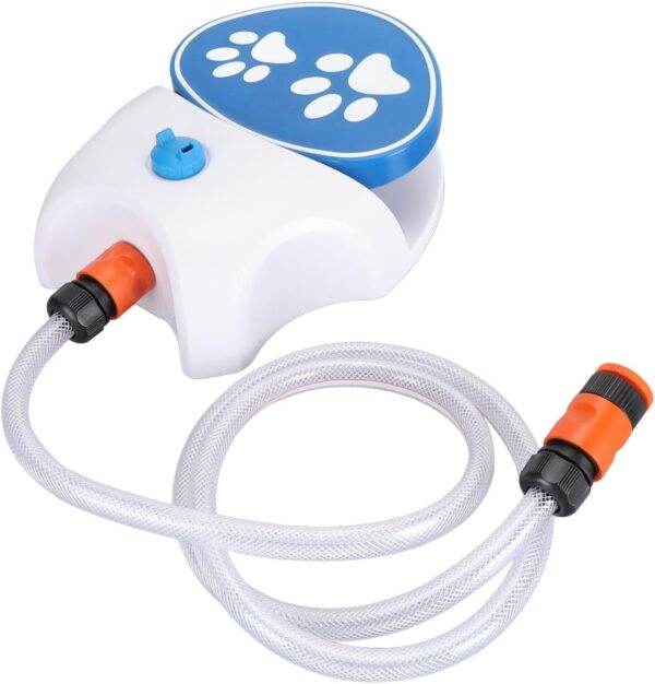 Dog Water Fountain Step On Activated Sprinkler Drinking Feeder, Encourages Hydration for Pets - Image 3