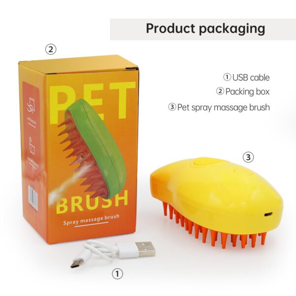 Cat Steam Brush, Multifunctional Steamy Cat Brush, 3 in 1 Steam Brush for Cats, Cat Hair Brush/Cat Massager, Misty Brush Cat, Steaming Pet Brush for Grooming Shedding Bathing - Image 8