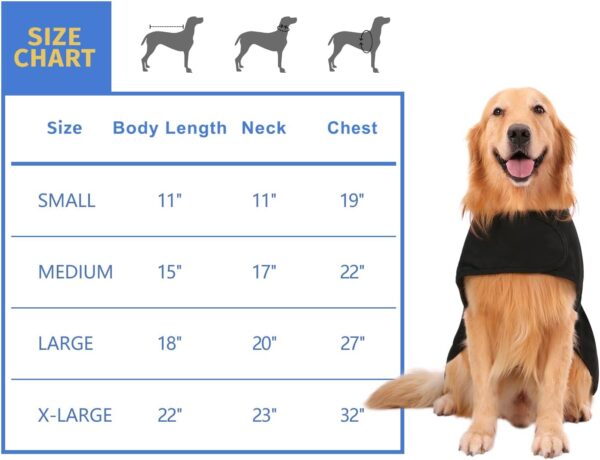 HDE Canvas Dog Vest Waterproof Jacket Cold Weather Coats for S-XL Dogs Black - XL - Image 3