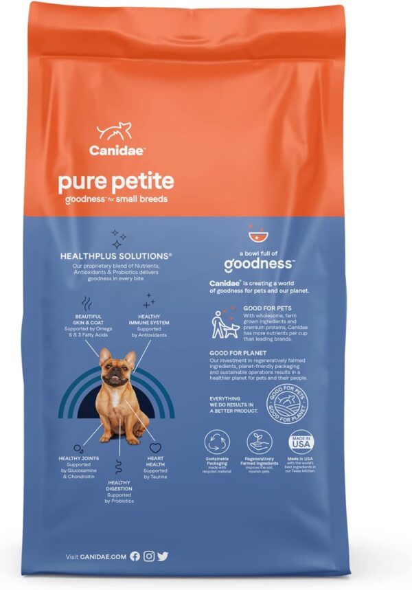 Canidae Pure Grain Free Petite Small Breed Limited Ingredient Diet Raw Coated with Fresh Salmon Dry Dog Food, 10 lbs - Image 3