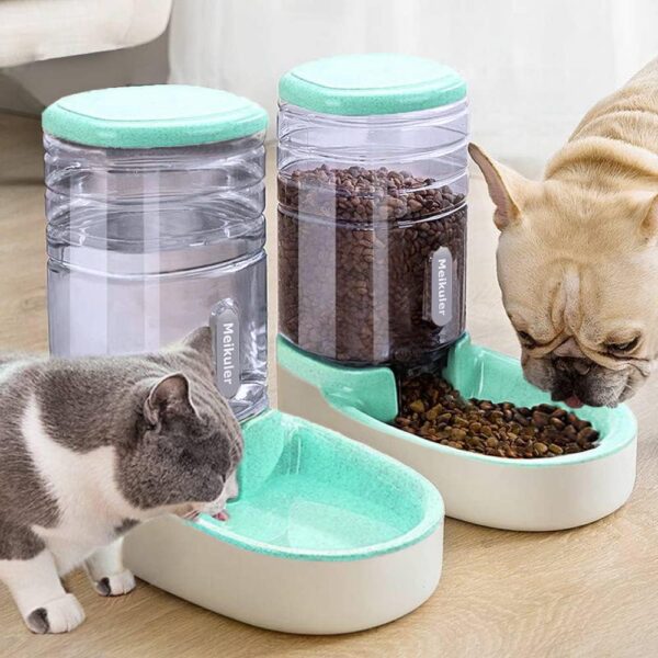 Pets Auto Feeder 3.8L,Food Feeder and Water Dispenser Set for Small & Big Dogs Cats and Pets Animals (Green) - Image 4