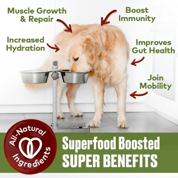 Mobility Support Beef Bone Broth for Dogs | Hip & Joint Support for Dogs | Glucosamine & Amino Acid Boosted | Human Grade Ingredients | Just add Water | Made in USA, 12 oz - Image 3