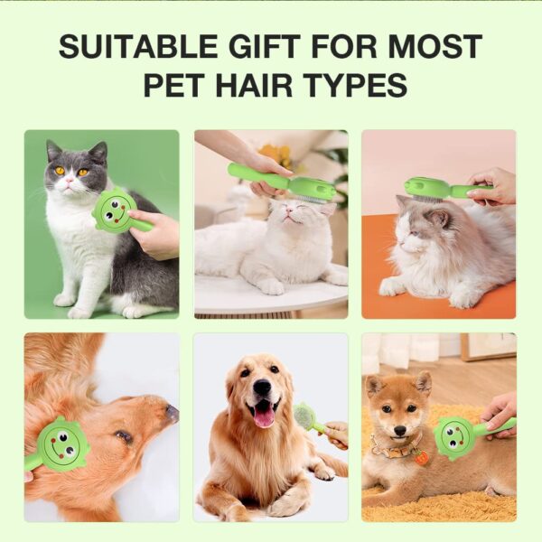 Dog Brushes for Grooming, Cute Frog Shape Groom and Clean Dog Comb with Release Button, Self Cleaning Dog Slicker Brush for Long Short Haired Dogs Cats Rabbits Bunny - Image 7